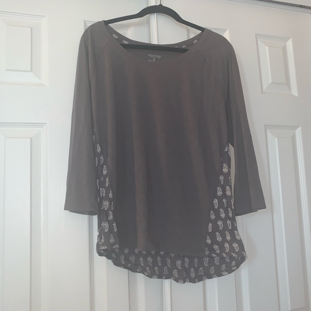 WOMENS LARGE TOP SHIRT GREY
